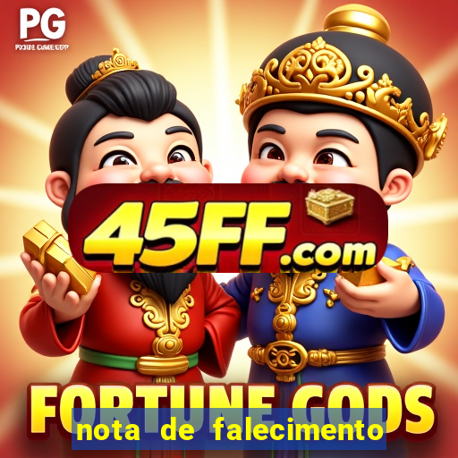 nota de falecimento em campos altos hoje